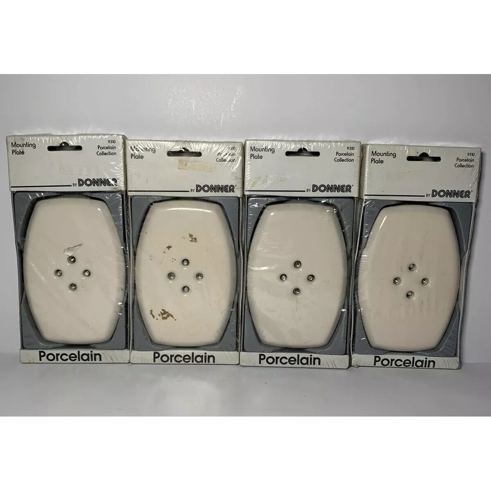Donner Porcelain Ivory Mounting Plate Lot 4 Matching 9310V Bathroom‎ Remodel